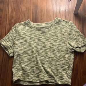 green crop top